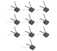 Sxmrmnx 10 mecanismos de reloj de bricolaje para piezas de reloj, reloj de pared, cuarzo, hora, minuto, mano, reloj de cuarzo, movimiento para el hogar, negro