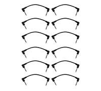 Sxmrmnx 12 cables de pedal de efecto de guitarra que conectan 0.35 mm, cable de pedal de conexión de 21 cm, cable de cobre en ángulo recto