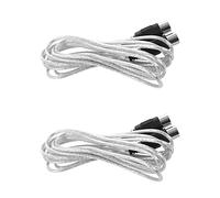 Sxmrmnx 2 cables de extensión MIDI de 3 metros y 5 , conector macho a macho, color plateado