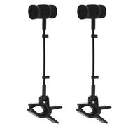 Sxmrmnx 2 clips de micrófono condensador de instrumentos para flauta, clarinete, piccolo, oboe, soportes universales para soporte de micrófono