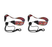 Sxmrmnx 2 correas para el cuello de saxofón con gancho a presión para saxofón alto, tenor, soprano, color rojo