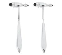 Sxmrmnx 2 martillos de percusión de aleación de zinc multifuncionales para reflejos neurológicos, martillo de diagnóstico, masaje y relajación