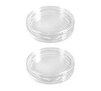 Sxmrmnx 20 cápsulas pequeñas redondas de plástico transparente para monedas de 26 mm