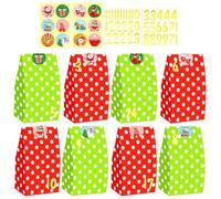 Sxmrmnx 24 bolsas de Navidad, bolsas de papel para bufé de caramelos, color rojo y verde, para Navidad, vacaciones, A
