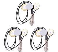 Sxmrmnx 3 micrófonos de contacto piezoeléctricos con 3 pastillas transductoras con conector de extremo para Kalimba