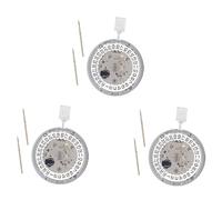 Sxmrmnx 3 relojes mecánicos NH35A NH35 de alta precisión con fecha de movimiento a las 3 ruedas de fecha, 24 joyas, cuerda automática, Plata y