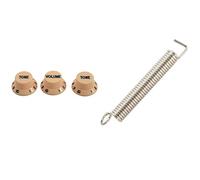 Sxmrmnx 3 resortes de tensión de puente de trémolo de acero y fuente oscuro crema, 1 volumen y 2 tonos de control de guitarra