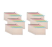 Sxmrmnx 36 bolsas de maquillaje de lona, multiusos, bolsa de aseo de viaje, bolsa de monedas, bolsa en con cremallera, color