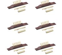 Sxmrmnx 36 de puente/sillín/tuerca abulón puntos para guitarra acústica, rojo y marrón rojizo