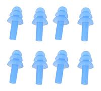 Sxmrmnx 4 pares de tapones de silicona flexibles para los oídos, color azul