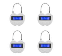 Sxmrmnx 4 x Smart Time Lock Pantalla LCD Time Lock Temporizador Electrónico Multifunción, Temporal Recargable por USB Candado Temporal