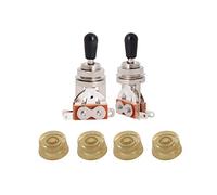 Sxmrmnx 5 accesorios: 4 pomos de velocidad de control de guitarra eléctrica y 1 interruptor de palanca de guitarra eléctrica de 3 vías