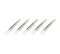 Sxmrmnx 5 pinzas rectas de acero inoxidable pulido con punta puntiaguda de 11 cm