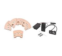 Sxmrmnx 5 puentes de violín de arce 4/4 de tamaño completo, código Qin y 1 eléctrica para violín piezoeléctrico con de tono activo