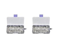 Sxmrmnx 640 terminales 10 en 1 sin aislamiento, horquilla tipo U, terminales de latón, kit surtido de conectores de cable, pala de crimpado