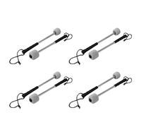 Sxmrmnx 8 mazos de percusión de fieltro para con de acero inoxidable, color