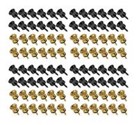 Sxmrmnx 96 cierres de correa de guitarra con botón de metal planos para guitarra acústica, clásica, eléctrica, bajo, ukelele