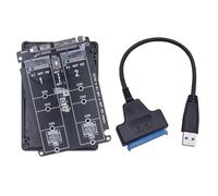Sxmrmnx Adaptador dual M.2 NGFF a 3.0 SSD NGFF SSD B Key a 3.0 6Gbps Converter Board para ordenador portátil PC de escritorio