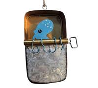 Sxmrmnx Adorno colgante de lata de sardinas, una pequeña pieza, divertidos adornos de pesca, lata de sardinas, pescados y mariscos C