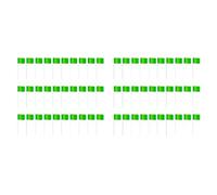 Sxmrmnx Banderas marcadoras para césped, paquete de 60, banderas pequeñas de PVC, banderas de marcado, banderas de césped, banderas de jardín, banderas de encuesta, color verde