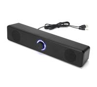 Sxmrmnx Barra de sonido para PC con cable/inalámbrico, altavoz Bluetooth alimentado por USB, barra de sonido para TV, PC, portátil, juegos, de audio de cine en casa A