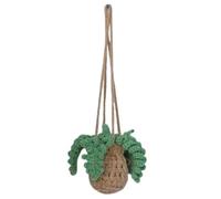 Sxmrmnx Colgantes de coche, bonitos colgantes para decoración interior de coche, decoración de plantas de ganchillo, decoración de espejo retrovisor, colgantes de coche