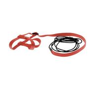 Sxmrmnx Correa de arnés para pájaros de loro, correas de tracción para volar, ajustable, cuerda de entrenamiento antimordeduras, fácil de instalar, fácil de usar, color rojo, L