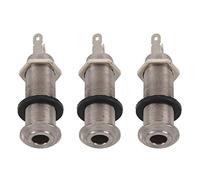 Sxmrmnx de entrada de salida de cilindro roscado cromado para guitarra eléctrica, 3 unidades, 1/4 pulgadas