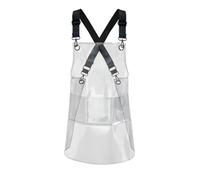 Sxmrmnx Delantal de cocina para peluquería, peluquería, para mujeres/hombres, con bolsillos, para limpieza de trabajo, restaurante, tienda, camarero, uniforme de trabajo B