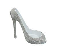 Sxmrmnx Elegante estante de vino de tacón alto con diamantes de imitación, soporte para de vino con diseño de zapatos, ideal para decoración de bar y almacenamiento de vino