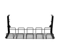 Sxmrmnx Estante de almacenamiento para debajo de la mesa, bandeja de gestión de metal, organizador de alambre, sin perforaciones, accesorios de almacenamiento de cocina
