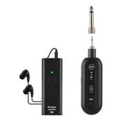 Sxmrmnx inalámbrico de monitor intrauditivo UHF con rotación de 90° y receptor de transmisor, emparejamiento automático con auriculares de monitor