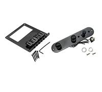 Sxmrmnx Interruptor de placa de 3 vías para con 6 sillines Bridge Tailpiece TL Guitar Bridge