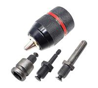 Sxmrmnx Juego de 2 portabrocas sin llave de 1,5 a 13 mm de 1/2 pulgada - 20UNF con vástago SDS-Plus de 1/4 pulgadas hexagonal adaptador de llave cuadrada de 1/2 pulgada