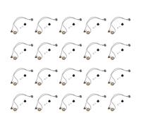 Sxmrmnx Juego de 20 transductores piezoeléctricos de 27 mm, amplificador precableado con conector de salida de 6,35 mm