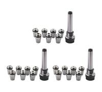 Sxmrmnx Juego de 3 soportes para herramientas cónicos MT2 ER20 M10 MTB2 Morse2 + 7 pinzas de resorte CNC varilla de extensión de fresado