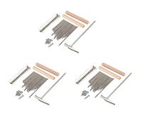 Sxmrmnx Juego de 3 teclas de 17 teclas, piano de dedo pulgar Kalimba + puente + martillo de afinación, kit de accesorios de pieza de instrumento musical