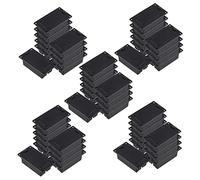 Sxmrmnx Juego de 50 fundas para batería de 9 V, color negro