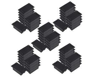 Sxmrmnx Juego de 50 fundas para batería de 9 V, color negro