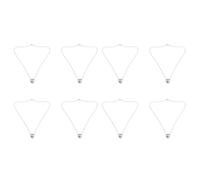 Sxmrmnx Juego de 8 collares con colgante de urna de cremación de rosa con diseño de corazón doble, kit de relleno de embudo para cenizas conmemorativas, Acero inoxidable