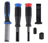 Sxmrmnx Juego de cinceles de madera con 3 tapas protectoras, cinceles cuadrados con antideslizante para marcos de montaje en puertas