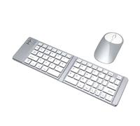 Sxmrmnx Juego de teclado y mouse inalámbrico Bluetooth de 2,4 g, carga tipo C, adecuado para teléfonos móviles y tabletas, teclado plegable B