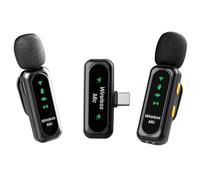 Sxmrmnx K7 - Micrófono de cuello inalámbrico con reducción de ruido inteligente para transmisión en para video en al aire libre