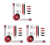 Sxmrmnx Kit de 48 cables de prueba de sonda de prueba de multímetro de repuesto para multímetro digital, pinzas de cocodrilo tipo U