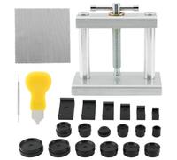 Sxmrmnx Kit de de caja trasera de reloj, herramienta de reparación de relojes, herramienta de prensa de reloj, kit de herramientas de repuesto para cerrar la cubierta del reloj, Plata y negro