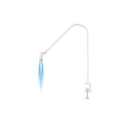 Sxmrmnx Lámpara de pestañas UV de 6 W, extensión de pestañas y secador de uñas, cuello de cisne flexible de 360°, luz de curado con pegamento UV para uso en salón de belleza B