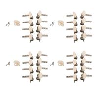 Sxmrmnx Machines Tuners - Clavijas de afinación con perillas de perlas blancas 16L+16R para mandolina