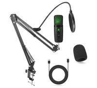 Sxmrmnx Micrófono USB condensador para juegos para PC con iluminación RGB brillante de alta configuración