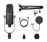 Sxmrmnx Micrófono USB profesional Plug Play Micrófono de estudio con soporte para juegos, chat en línea, videos, transmisión de voz B