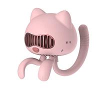 Sxmrmnx Miniventilador portátil recargable por USB de 4000 mAh, ventilador personal de aromaterapia para oficina en casa, color rosa